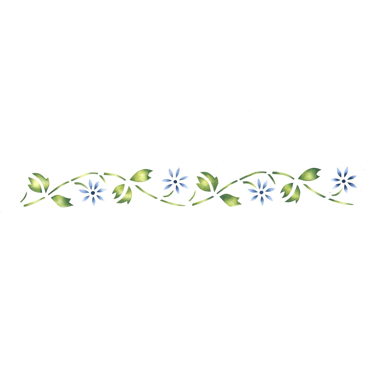 Small Floral Wall Stencil Border | 016 by Designer Stencils | Floral Stencils | Reusable Art Craft Stencils for Painting on Walls, Canvas, Wood | Reusable Plastic Paint Stencil for Home Makeover | Easy to Use & Clean Art Stencil